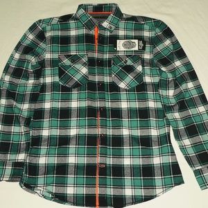RawYarn Mint Green Men's Flannel - Medium (NWT)